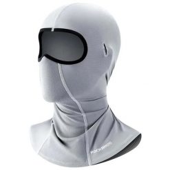 Wielofunkcyjny komin z jedwabiu chłodzącego ROCKBROS LF70878. Szare kominy damskie ROCKBROS, na lato, bez wzorów, z materiału. Za 62.00 zł.