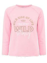Zwillingsherz Koszulka "Wild Side Of Life" w kolorze jasnoróżowym rozmiar: L/XL. Różowe koszulki damskie Zwillingsherz, l, bez wzorów, bez kołnierzyka, bez ramiączek. Za 162.49 zł.