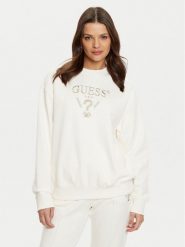 Guess Spodnie dresowe V5RB13 KC3D2 Czarny Regular Fit. Czarne spodnie dresowe damskie Guess, xl, z aplikacjami, z bawełny. Za 259.99 zł.