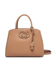 Guess Torebka Isola HWBG99 05060 Beżowy. Brązowe kuferki damskie Guess, z aplikacjami, ze skóry, bez dodatków. Za 634.99 zł.