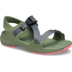 Sandały Dla Dorosłych Crocs Quick Trail Sandal. Czarne sandały damskie Crocs, bez wzorów, z materiału, bez obcasa, bez zapięcia. Za 289.99 zł.