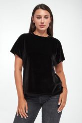 T-shirt damski welurowy JOOP!. T-shirty damskie Joop!, xs, bez wzorów, z weluru, bez kołnierzyka. W wyprzedaży za 402.35 zł.