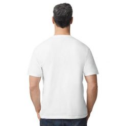 Koszulka Unisex Dla Dorosłych Softstyle Midweight. Białe bluzki damskie GILDAN, xl, bez wzorów, sportowe, bez kołnierzyka, bez ramiączek. Za 34.99 zł.