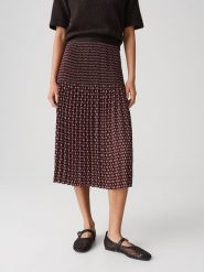OPUS Spódnica "Ribane" w kolorze bordowo-czarnym rozmiar: 38. Czarne spódnice damskie Opus, bez wzorów, midi. Za 163.95 zł.
