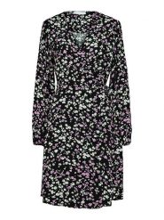 SELECTED FEMME Sukienka "Fiola" w kolorze czarnym ze wzorem rozmiar: 42. Czarne sukienki damskie Selected Femme, bez wzorów, z wiskozy, bez ramiączek. Za 150.02 zł.
