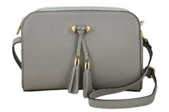 Listonoszka skórzana BARBERINI'S j. szara 961-8. Szare shopper bag Barberinis, bez wzorów, ze skóry, małe, bez dodatków. Za 279.99 zł.
