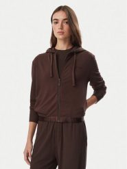 Guess Bluza O6GQ01 KCQP2 Brązowy Regular Fit. Brązowe bluzy damskie Guess, l, z aplikacjami, z wiskozy, bez kaptura. Za 294.99 zł.