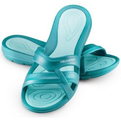 Klapki basenowe damskie PANAMA. Zielone klapki damskie Aqua-Speed, bez wzorów, bez obcasa, bez zapięcia. Za 69.99 zł.