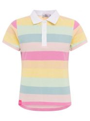 Zwillingsherz Koszulka polo "Rainbow" ze wzorem rozmiar: L. Bluzki damskie Zwillingsherz, l, bez wzorów, z bawełny, bez kołnierzyka, bez ramiączek. Za 135.49 zł.