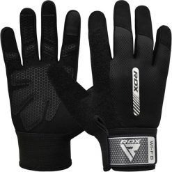 Rękawiczki treningowe W1 - wyjątkowo przyczepne - Czarny – S. Czarne rękawiczki damskie RDX SPORTS, bez wzorów. Za 89.99 zł.