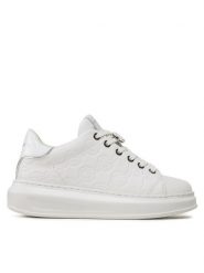 KARL LAGERFELD Sneakersy KL62523F Biały. Białe obuwie sportowe damskie KARL LAGERFELD, ze skóry, bez zapięcia. Za 509.99 zł.