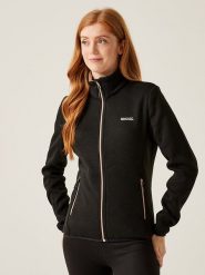 Regatta Kurtka polarowa "Newhill" w kolorze czarnym rozmiar: 46. Czarne kurtki damskie Regatta, bez wzorów, z materiału, bez kaptura. Za 119.40 zł.