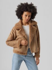 Vero Moda Kurtka przejściowa w kolorze jasnobrązowym rozmiar: M. Brązowe kurtki damskie Vero Moda, m, bez wzorów, bez kaptura. Za 158.10 zł.