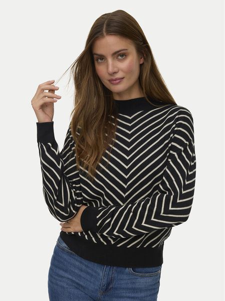 Vero Moda Sweter Capricorn 10331893 Czarny Regular Fit. Czarne swetry klasyczne damskie Vero Moda, l, z bawełny, bez kołnierzyka. Za 159.99 zł.