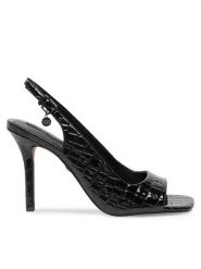 Nine West Sandały FF-1065 Czarny. Czarne sandały damskie Nine West, bez wzorów, z syntetyku, bez obcasa, na szpilce, bez zapięcia. Za 239.99 zł.