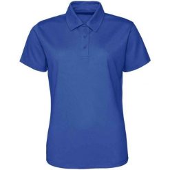 Damska Koszulka Polo. Niebieskie koszulki damskie JUST COOL, bez wzorów, bez kołnierzyka, bez ramiączek. Za 65.99 zł.