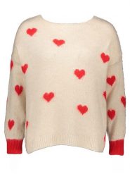 Miss goodlife Sweter w kolorze kremowo-pomarańczowym rozmiar: XL. Brązowe swetry klasyczne damskie miss goodlife, xl, z wełny, bez kołnierzyka. Za 166.88 zł.