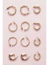 Lodie Silver Kolczyki-kreole (12 szt.) rozmiar: onesize. Szare kolczyki damskie Lodie Silver, z mosiądzu. Za 43.99 zł.