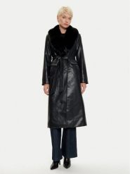 MICHAEL Michael Kors Płaszcz z imitacji skóry 77B1402M52 Czarny Regular Fit. Czarne płaszcze damskie MICHAEL Michael Kors, l, bez wzorów, ze skóry, bez kaptura. Za 1,359.00 zł.