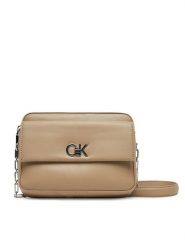 Calvin Klein Torebka Ck Pocket Camera Bag K60K613089 Brązowy. Brązowe torebki wieczorowe damskie Calvin Klein, bez wzorów, ze skóry, bez dodatków. Za 269.99 zł.