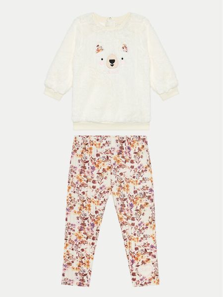 Guess Komplet bluzka i spodnie A4BG01 WC910 Écru Regular Fit. Bluzki i koszule dziewczęce Guess, z aplikacjami, z syntetyku, bez kołnierzyka, bez ramiączek. Za 139.99 zł.