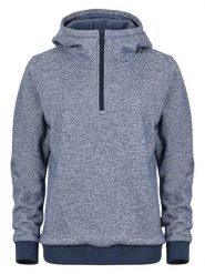 Elkline Bluza polarowa "Smile" w kolorze niebieskim rozmiar: 48. Niebieskie bluzy damskie elkline, bez wzorów, z polaru, z kapturem. Za 189.29 zł.