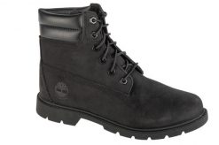 Trapery damskie, Linden Woods WP 6 Inch. Czarne trapery damskie Timberland, z materiału, przed kolano, bez zapięcia. Za 599.99 zł.