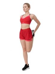 4F Szorty funkcyjne w kolorze czerwonym rozmiar: XL. Czerwone spodenki sportowe damskie 4F, xl, bez wzorów, z materiału, outdoorowe. Za 59.45 zł.