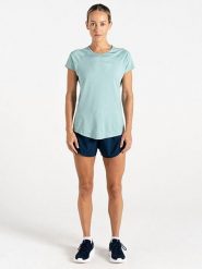 Dare 2b Koszulka sportowa "Corral Tee" w kolorze błękitnym rozmiar: 36. Niebieskie koszulki sportowe damskie Dare 2b, bez wzorów, z materiału, bez ramiączek, outdoorowe. Za 48.28 zł.