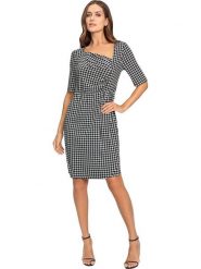 Heine Sukienka w kolorze czarno-kremowym rozmiar: 40. Czarne sukienki damskie Heine, bez wzorów, bez ramiączek. Za 109.26 zł.