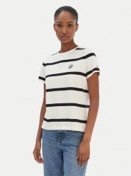 Tommy Hilfiger T-Shirt Script WW0WW47809 Beżowy Regular Fit. Brązowe t-shirty damskie Tommy Hilfiger, xl, bez wzorów, z bawełny, bez kołnierzyka. Za 169.99 zł.