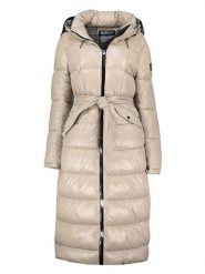 Geographical Norway Płaszcz pikowany w kolorze beżowym rozmiar: XXL. Brązowe płaszcze damskie Geographical Norway, xxl, bez wzorów, z tkaniny, bez kaptura. Za 368.96 zł.