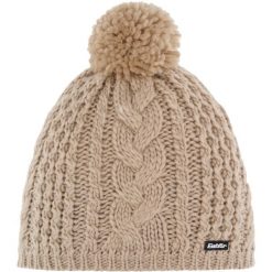 Czapka Eisbar Afra Pompon MÜ. Brązowe czapki damskie Eisbär, na zimę, bez wzorów, z materiału. Za 150.00 zł.