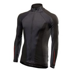 Rowerowa kurtka wiatrówka Wind Jersey AW. Czarne kurtki damskie SIXS, m, bez wzorów, z jersey, bez kaptura. Za 530.50 zł.