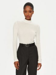 Calvin Klein Golf K20K208047 Écru Slim Fit. Golfy damskie Calvin Klein, xxl, bez wzorów, z lyocellu, bez ramiączek. Za 199.99 zł.