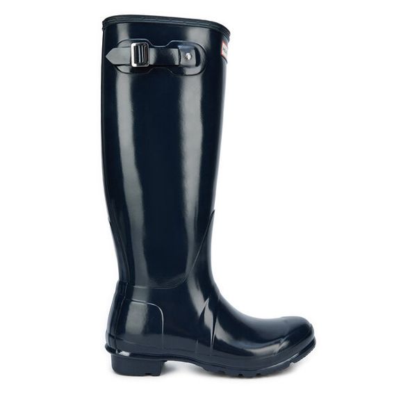 Kalosze Hunter. Niebieskie kalosze damskie Hunter, bez wzorów. Za 429.99 zł.