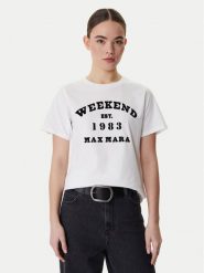 Weekend Max Mara T-Shirt Tenue 2615971051 Biały Regular Fit. Białe t-shirty damskie Weekend Max Mara, m, bez wzorów, z bawełny, bez kołnierzyka. Za 419.99 zł.