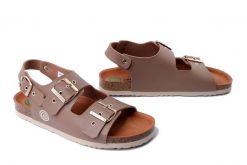 DR. BRINKMANN 710165-02 beige, sandały damskie. Brązowe sandały damskie Dr. Brinkmann, bez wzorów, bez obcasa, bez zapięcia. Za 264.90 zł.