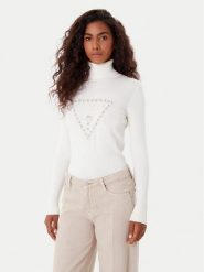 Guess Golf W5BR39 Z2NQ2 Biały Regular Fit. Białe golfy damskie Guess, l, z aplikacjami, z wiskozy, bez ramiączek. Za 241.50 zł.