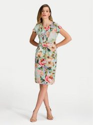 Swing Sukienka koktajlowa 5AI20700 Kolorowy Regular Fit. Sukienki damskie Swing, bez wzorów, z syntetyku, wizytowe, bez ramiączek. Za 489.99 zł.