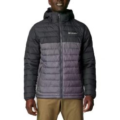 Kurtka COLUMBIA POWDER LITE II HOODED JAC Szary. Szare kurtki damskie Columbia, bez wzorów, z syntetyku, bez kaptura. Za 660.36 zł.