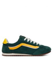 Vans Sneakersy Super Lowpro VN000XVK02I1 Zielony ciemny. Zielone obuwie sportowe damskie Vans, ze skóry, bez zapięcia. Za 429.99 zł.