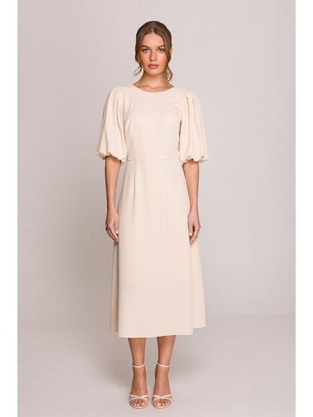 Stylove Sukienka w kolorze beżowym rozmiar: S. Brązowe sukienki damskie Stylove, bez wzorów, bez ramiączek. Za 262.91 zł.