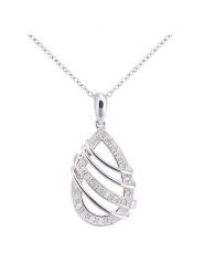 Revoni Złoty naszyjnik z diamentową zawieszką - dł. 46 cm rozmiar: onesize. Szare naszyjniki damskie Revoni, z diamentem, złote. Za 2,057.99 zł.