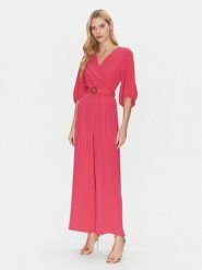 Rinascimento Kombinezon CFC0122546003 Różowy Regular Fit. Czerwone sukienki damskie Rinascimento, bez wzorów, z syntetyku, bez ramiączek. Za 459.99 zł.