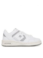 Converse Sneakersy Weapon Leather A11461C Biały. Białe buty sportowe dziewczęce Converse, ze skóry, bez zapięcia. Za 249.99 zł.