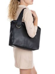 Lia Biassoni Skórzany shopper bag "Calabritto" w kolorze czarnym - 37 x 29 x 12 cm rozmiar: onesize. Czarne shopper bag Lia Biassoni, bez wzorów, z materiału, na ramię, bez dodatków. Za 347.99 zł.