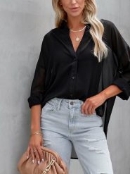 LA Angels Bluzka w kolorze czarnym rozmiar: L. Czarne bluzki damskie LA Angels, l, bez wzorów, bez kołnierzyka, bez ramiączek. Za 122.38 zł.