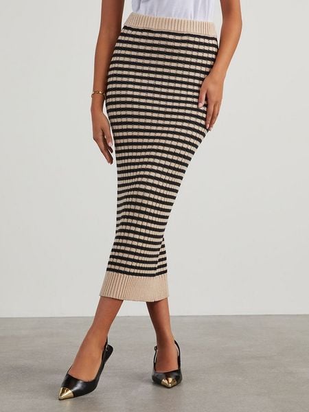 LA Angels Spódnica w kolorze beżowo-czarnym rozmiar: S. Brązowe spódnice damskie LA Angels, na imprezę, s, bez wzorów, maxi. Za 113.90 zł.