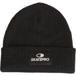 Odzież Beanies unisex SkatePro V2 Czapka Skate - Black. Czarna czapki damskie SKATEPRO, bez wzorów. Za 75.99 zł.